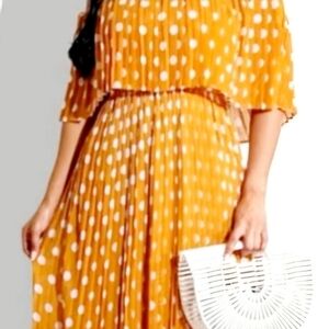 Yellow polka-dot dress